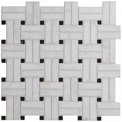 Ca Pietra Long Island Marble Wicker Mosaic